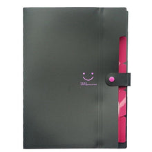 Load image into Gallery viewer, 10 Color A4 Kawaii Carpetas Smile Waterproof Carpeta File Folder 5 Layers Archivadores Anillas Document Bag Office Stationery
