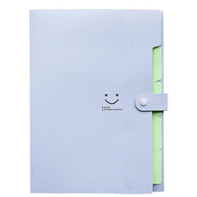 Load image into Gallery viewer, 10 Color A4 Kawaii Carpetas Smile Waterproof Carpeta File Folder 5 Layers Archivadores Anillas Document Bag Office Stationery