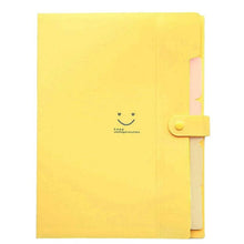 Load image into Gallery viewer, 10 Color A4 Kawaii Carpetas Smile Waterproof Carpeta File Folder 5 Layers Archivadores Anillas Document Bag Office Stationery