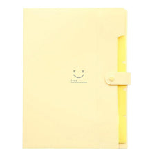 Load image into Gallery viewer, 10 Color A4 Kawaii Carpetas Smile Waterproof Carpeta File Folder 5 Layers Archivadores Anillas Document Bag Office Stationery