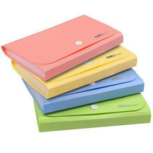 Load image into Gallery viewer, Plastic Candy Color A6 File Folder Small Document Bags Expanding Wallet Bill Folders for Documents Fichario Escolar