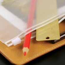 Load image into Gallery viewer, 5pcs/lot A5 A6 A7 File Holder Standard Transparent PVC Loose Leaf Pouch with Self-Styled Zipper Filing Organizer Product Binder