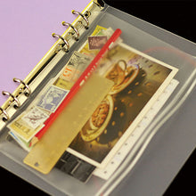 Load image into Gallery viewer, 5pcs/lot A5 A6 A7 File Holder Standard Transparent PVC Loose Leaf Pouch with Self-Styled Zipper Filing Organizer Product Binder
