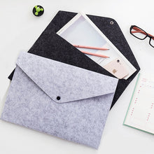 Load image into Gallery viewer, 1PC Simple A4 Big Capacity Document Bag pad Business Briefcase File Folders Chemical Felt Filing Products 5colors