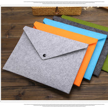 Load image into Gallery viewer, 1PC Simple A4 Big Capacity Document Bag pad Business Briefcase File Folders Chemical Felt Filing Products 5colors