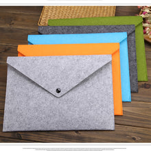 Load image into Gallery viewer, 1PC Simple A4 Big Capacity Document Bag pad Business Briefcase File Folders Chemical Felt Filing Products 5colors