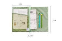 Load image into Gallery viewer, A4 Grid Document Bag Multi-function Fabric File Folder Holder Storage for Paper Bill Stationery Package Pouch School Office