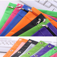 Load image into Gallery viewer, 1Pc Zippered Binder Pencil Bag Pouch with Ring Rivet 3 Holes School Office Supplies Stationary Holder Storage File Folder