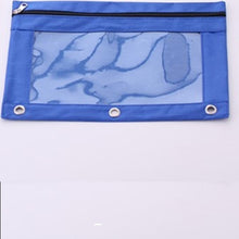Load image into Gallery viewer, 1Pc Zippered Binder Pencil Bag Pouch with Ring Rivet 3 Holes School Office Supplies Stationary Holder Storage File Folder
