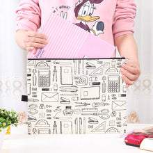 Load image into Gallery viewer, 1PCS A4 Zipper File Folder Bag PVC Waterproof Oxford Cloth File Holder Bag Multi-Functional  Portable Travel Outdoor Storage