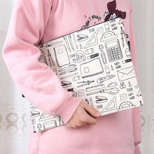 Load image into Gallery viewer, 1PCS A4 Zipper File Folder Bag PVC Waterproof Oxford Cloth File Holder Bag Multi-Functional  Portable Travel Outdoor Storage